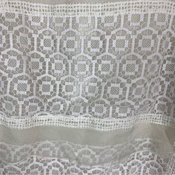 Rebecca Taylor White Layered Effect Lace Combo Top - Size 6 - Picture 10 of 15